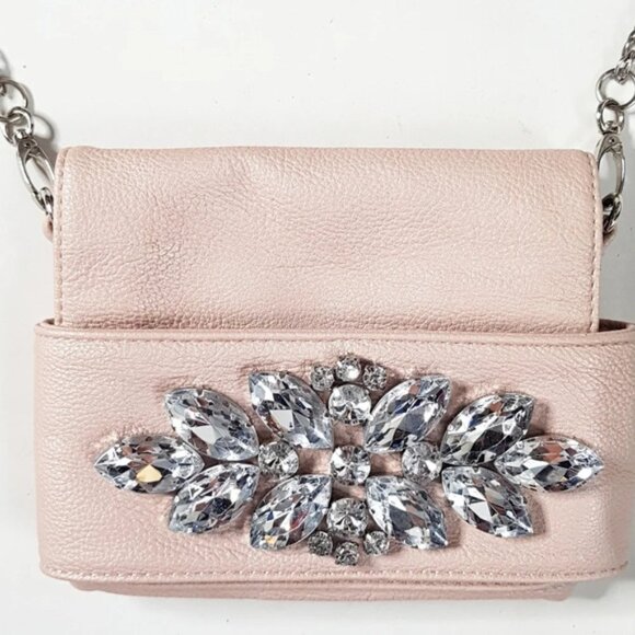Kimche Blue Crossbody Purse Pastel With Crystals - Picture 6 of 7